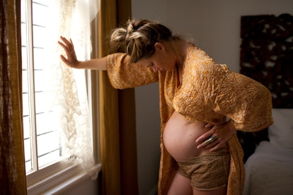 Contractions can feel faint at first, but may have increasing pressure as your baby engages.