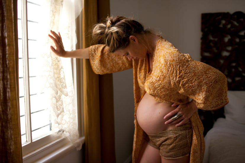 Contractions can feel faint at first, but may have increasing pressure as your baby engages.