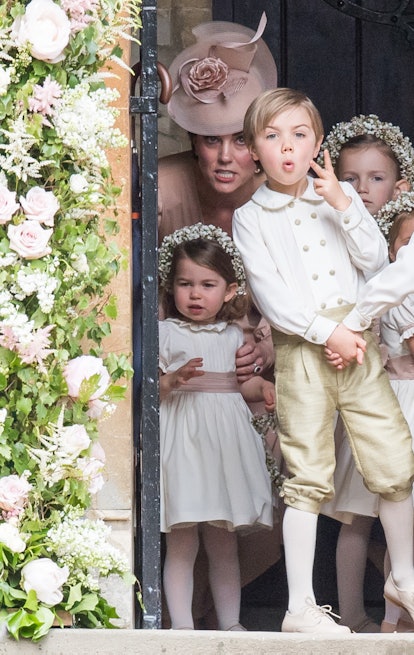 Kate Middleton put on her "mom face" at Pippa Middleton's wedding.