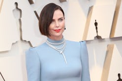 Charlize Theron's blonde pixie haircut is radically different from her Oscars 2019 style