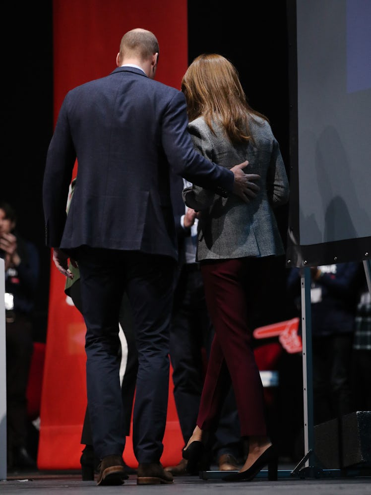 Prince William got touchy-feely with Kate Middleton at a recent royal event.