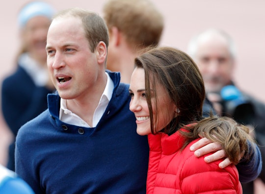 Prince William and Kate Middleton shared a rare public display of affection.