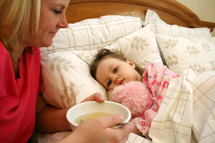Chicken noodle soup is great for sickness because it helps hydrate and the heat can loosen up anythi...