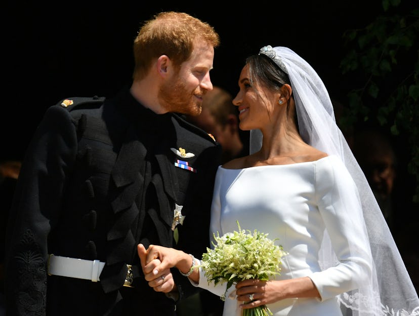 Prince Harry handpicked flowers from his and Meghan Markle's private garden at Kensington Palace to ...