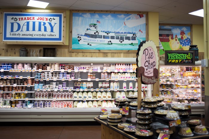 The dairy section of a Trader Joe's