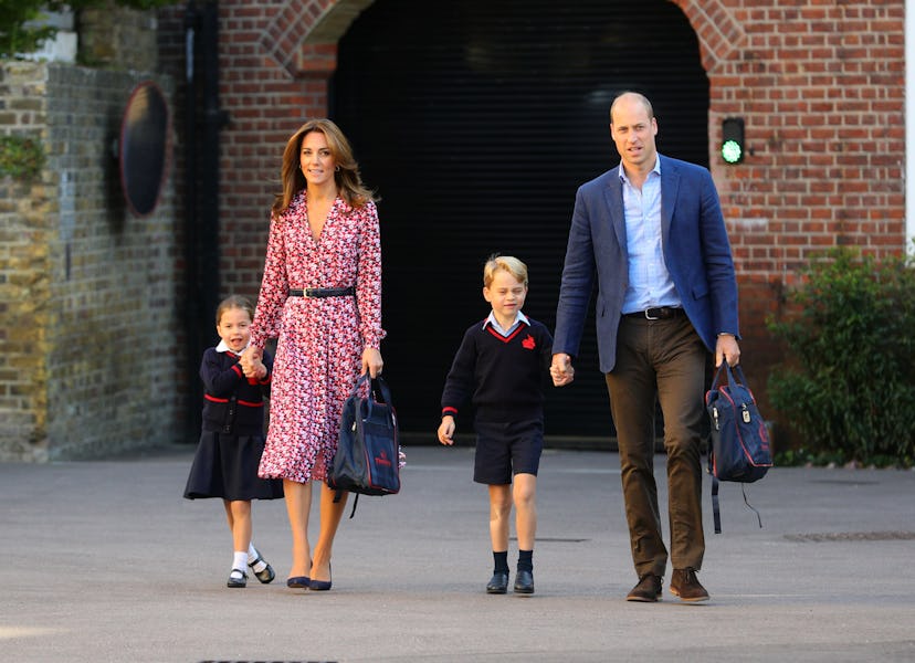Kate Middleton's dress channeled her late mother-in-law when she dropped off Princess Charlotte on h...
