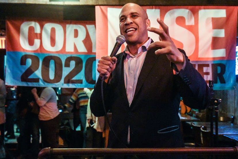 Sen. Cory Booker supports a paid family leave policy that guarantees up to 12 weeks. 