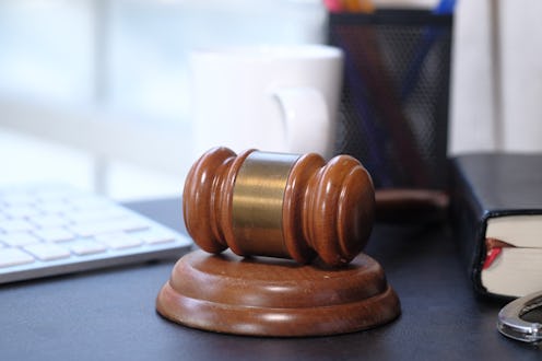 A judge's gavel on a desk. Jury duty can be traumatizing for jurors -- especially if they're survivo...