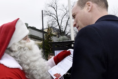 Prince William delivered a letter from Prince George to Santa Claus in 2017
