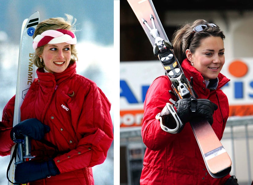 Kate Middleton mirrored her late mother-in-law's ski style