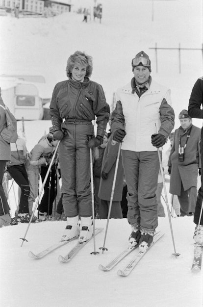 Princess Diana's ski photos look even better in black and white