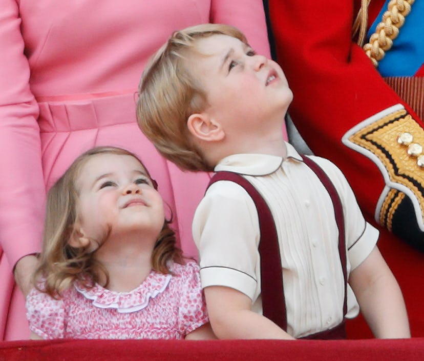 Prince George and Princess Charlotte are color coordinated at the 2017 Trooping The Colours.
