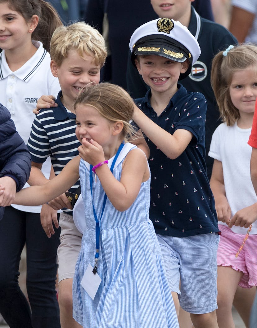 Prince George & Princess Charlotte at the King's Cup Regatta.