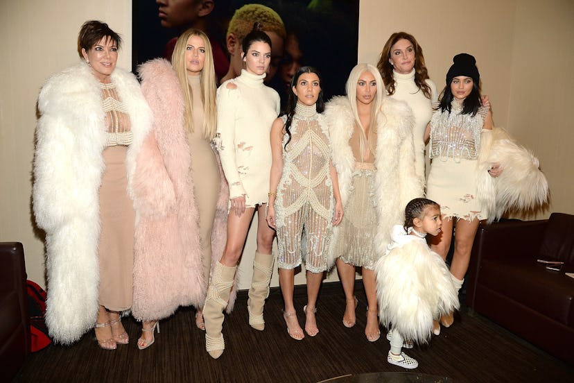 Kardashian and Jenner families at Kanye West's Yeezy Season 3 show