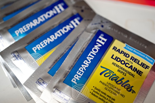 Packets of Preparation H for hemorrhoids