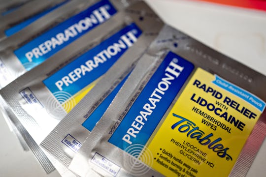 Packets of Preparation H for hemorrhoids