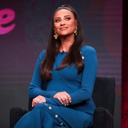 Shay Mitchell promoting 'Dollface' at the Hulu 2019 Summer TCA Press Tour