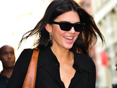 Kendall Jenner steps out in an all black look.
