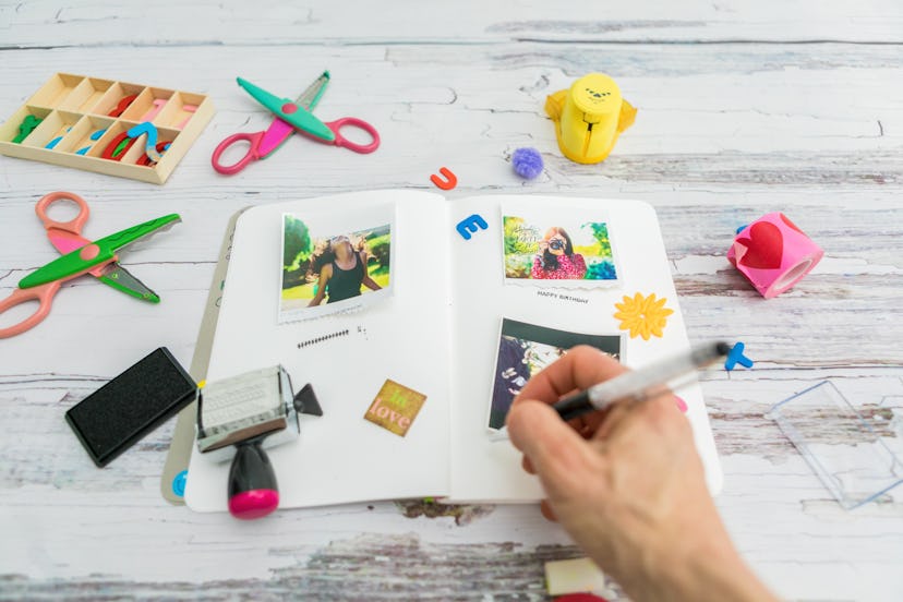 Making a scrapbook is one fun way to preserve your kid's childhood. 