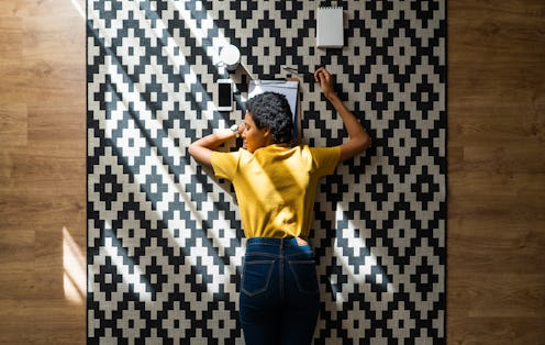 A woman sleeps on the floor. The relationship between depression and dreams goes both ways: depressi...