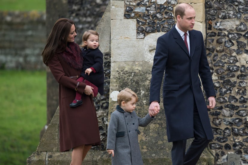 The Cambridge family were photographed heading to Christmas service together in 2016.