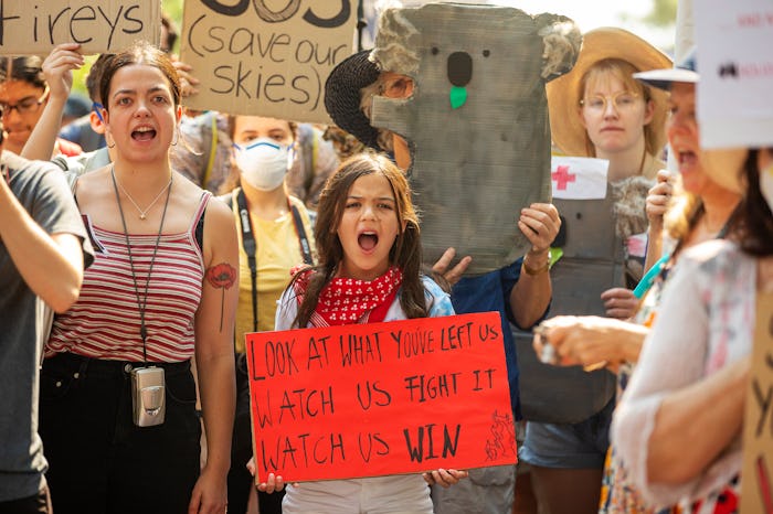 A young girl who lost her own home in the Australia bushfires was threatened with arrest by police ...
