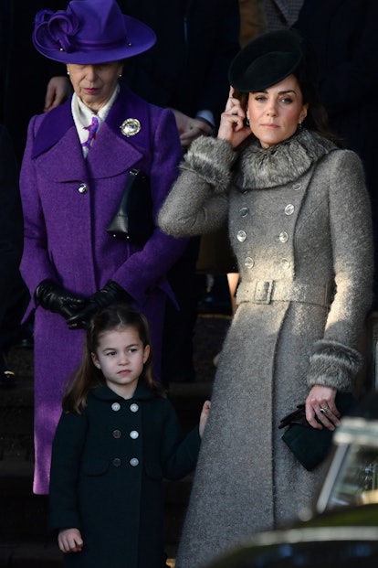 Princess Charlotte matched with mom Kate Middleton during her royal Christmas debut. 