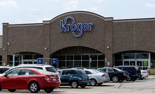 the outside of a Kroger store