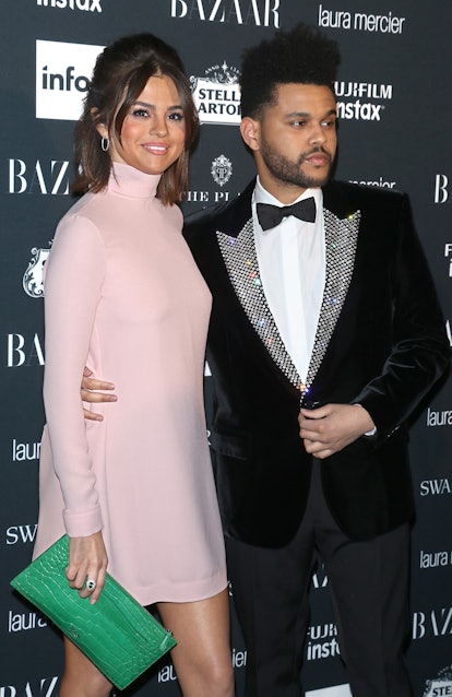 Selena Gomez and The Weeknd hit the red carpet at a Harper's Bazaar party.