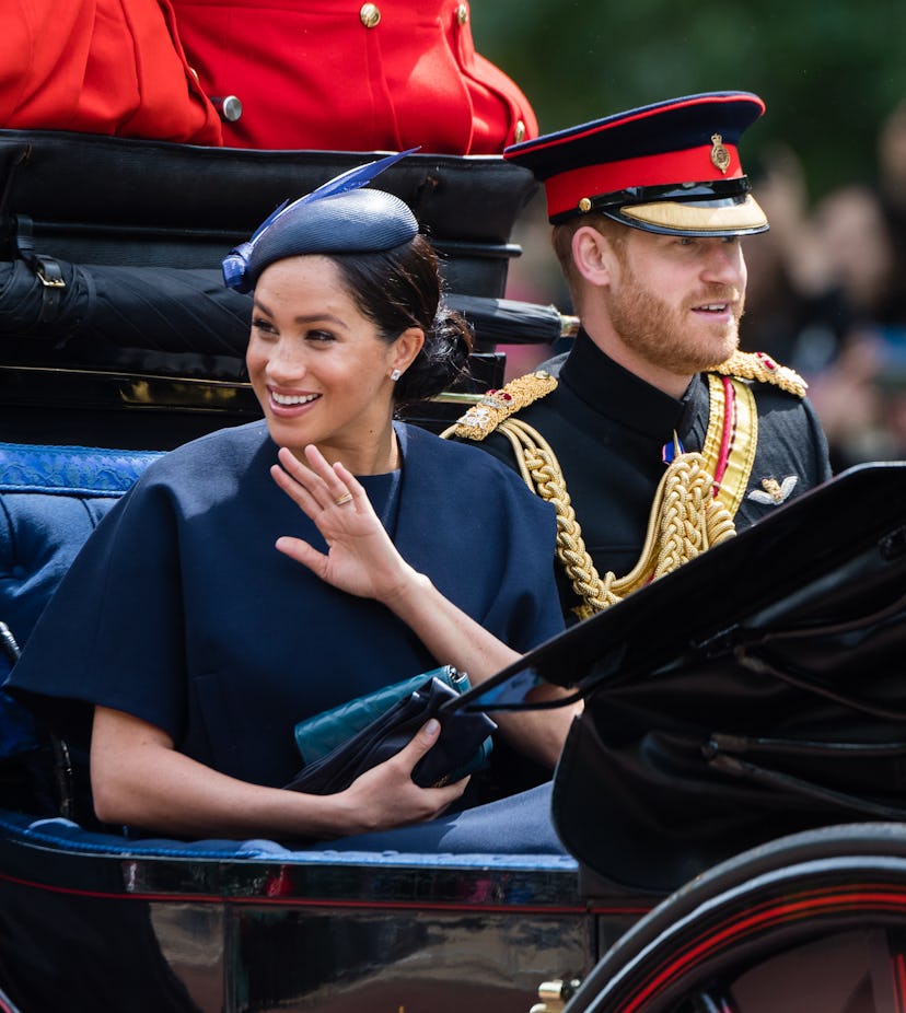 At Trooping the Colours, Markle debuted a newly deigned engagement ring. 