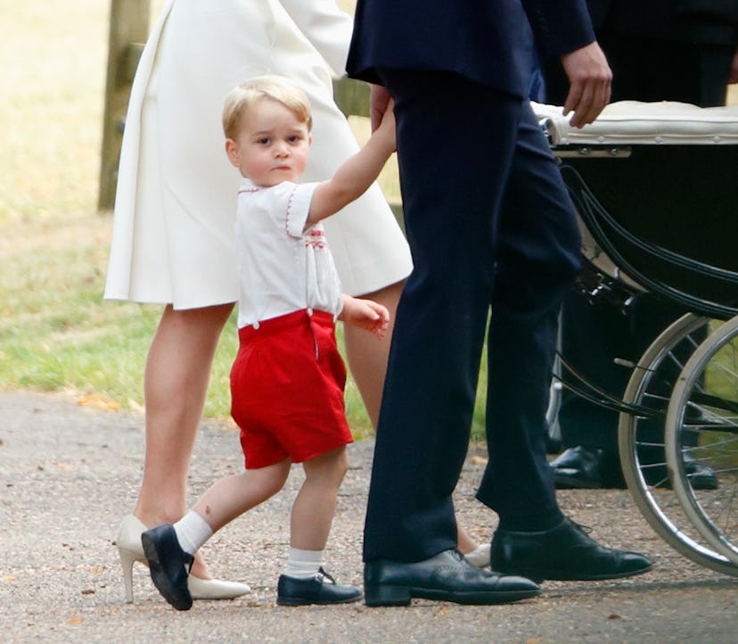 Prince George wore adorable red shorts to his sister's christening
