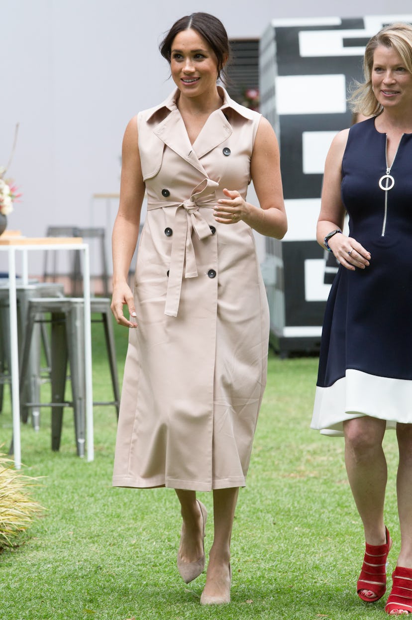 Meghan Markle's Nonie trench dress is a rewear. 
