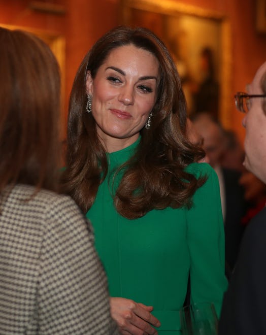 Kate Middleton's diamond earrings were borrowed from the Queen. 