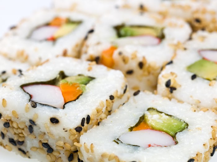 Sushi. spring rolls, and salads sold at Trader Joe's and other retailers have been voluntarily recal...