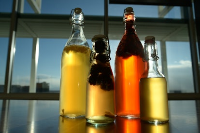 Different varieties of kombucha with added fruits and flavors. Your intake of antioxidants from komb...
