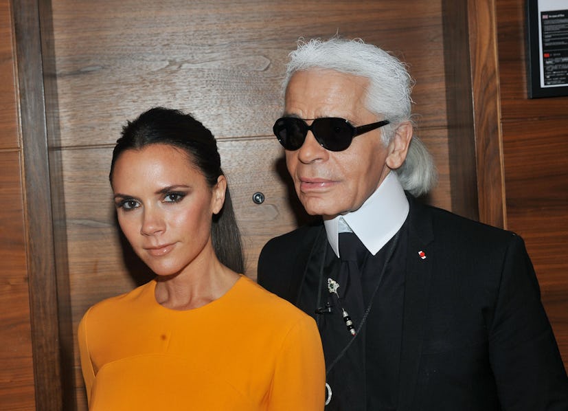 Victoria Beckham with Karl Lagerfeld