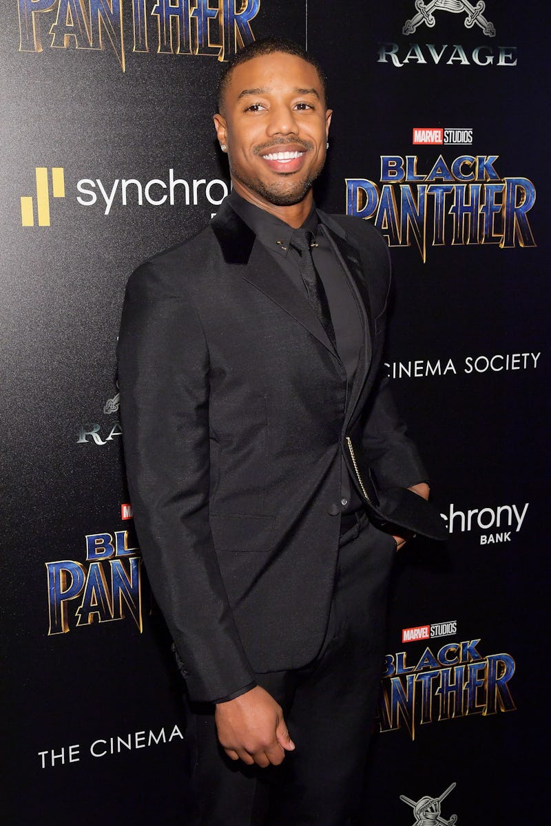 Michael B. Jordan on a red carpet.