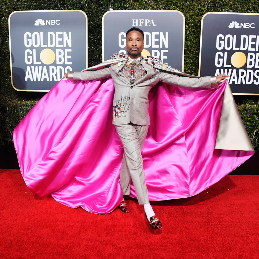 man wears dress to golden globes Man Wearing Dress at Globes