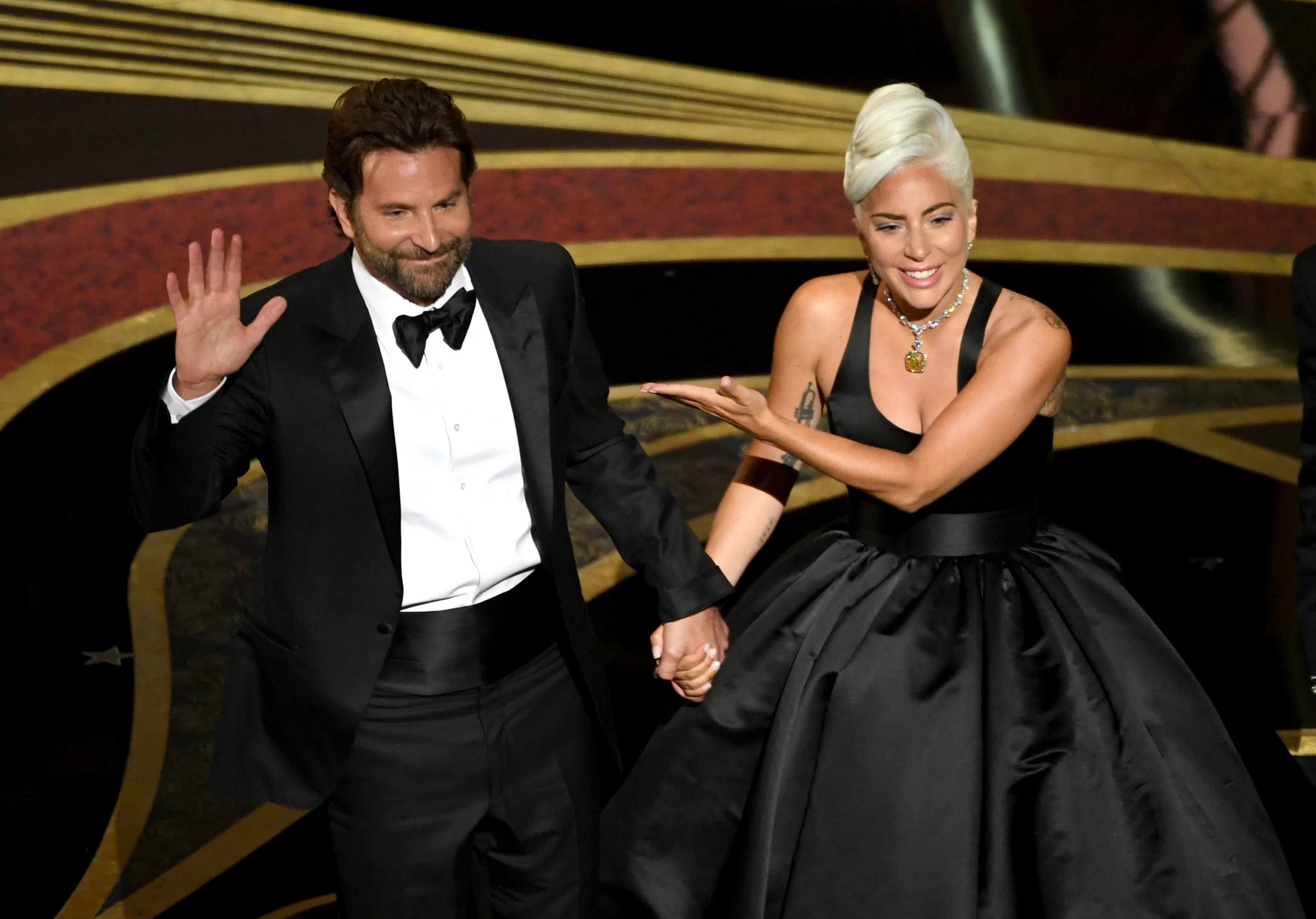 lady gaga oscars 2019 dress Lady Gaga's Long Road To That Giant Diamond Necklace The New COLOUR_WHITE