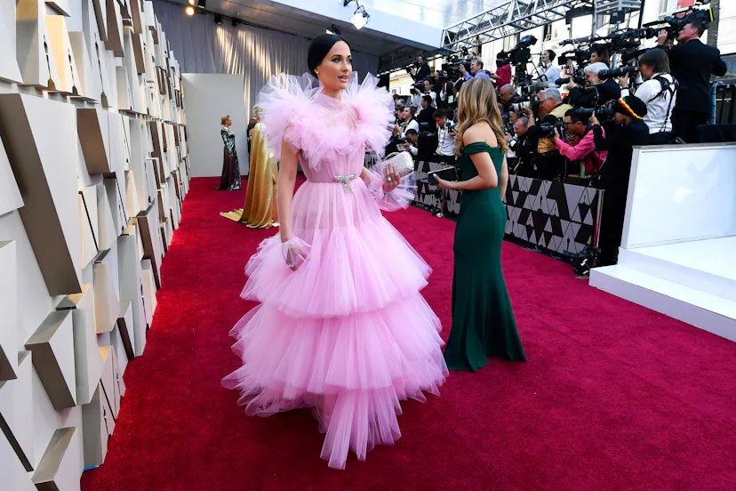 kacey musgraves pink dress Kacey Musgraves' Living Room Makeover