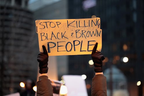 Stop killing black and brown people sign