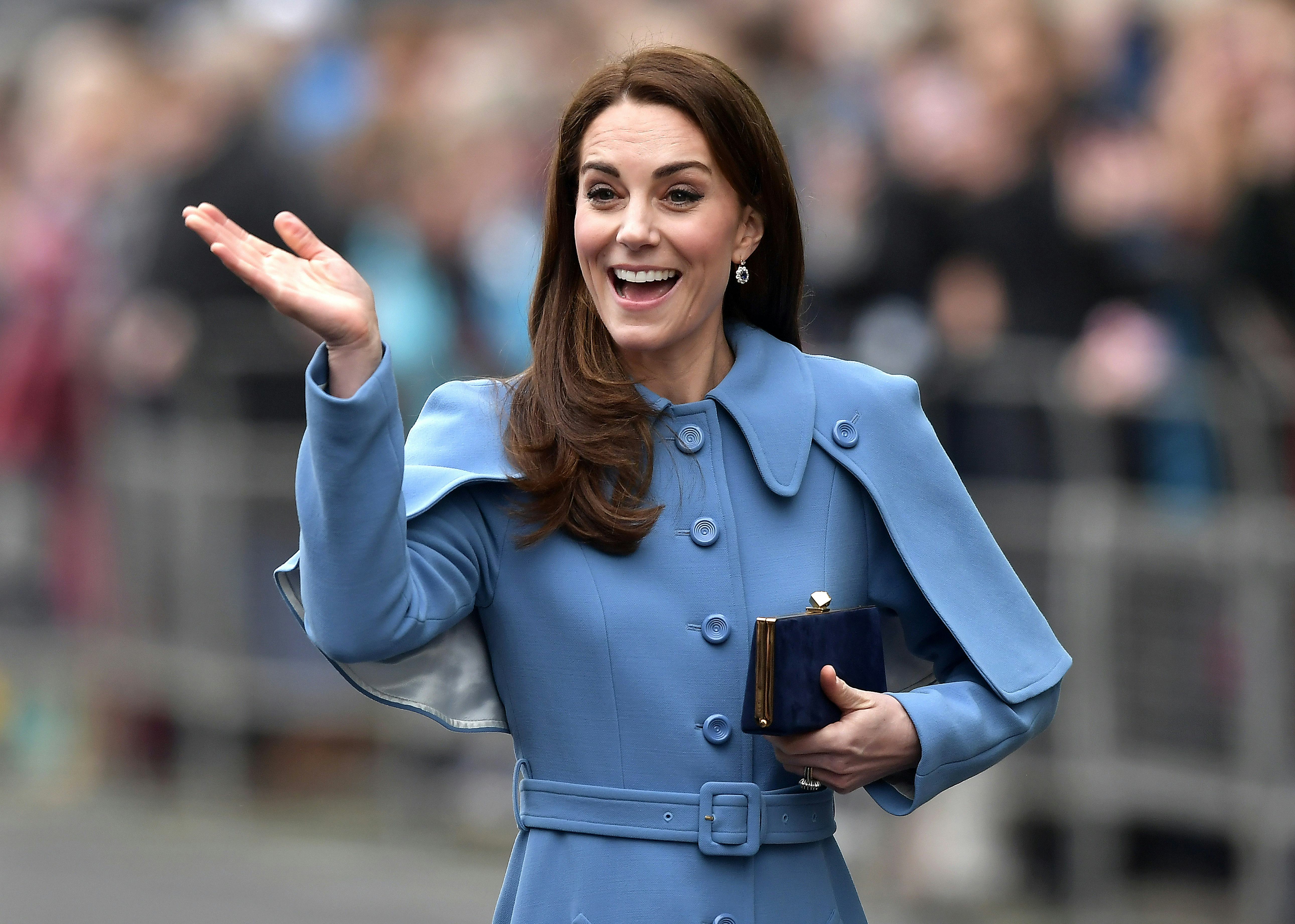 powder blue blazer dress