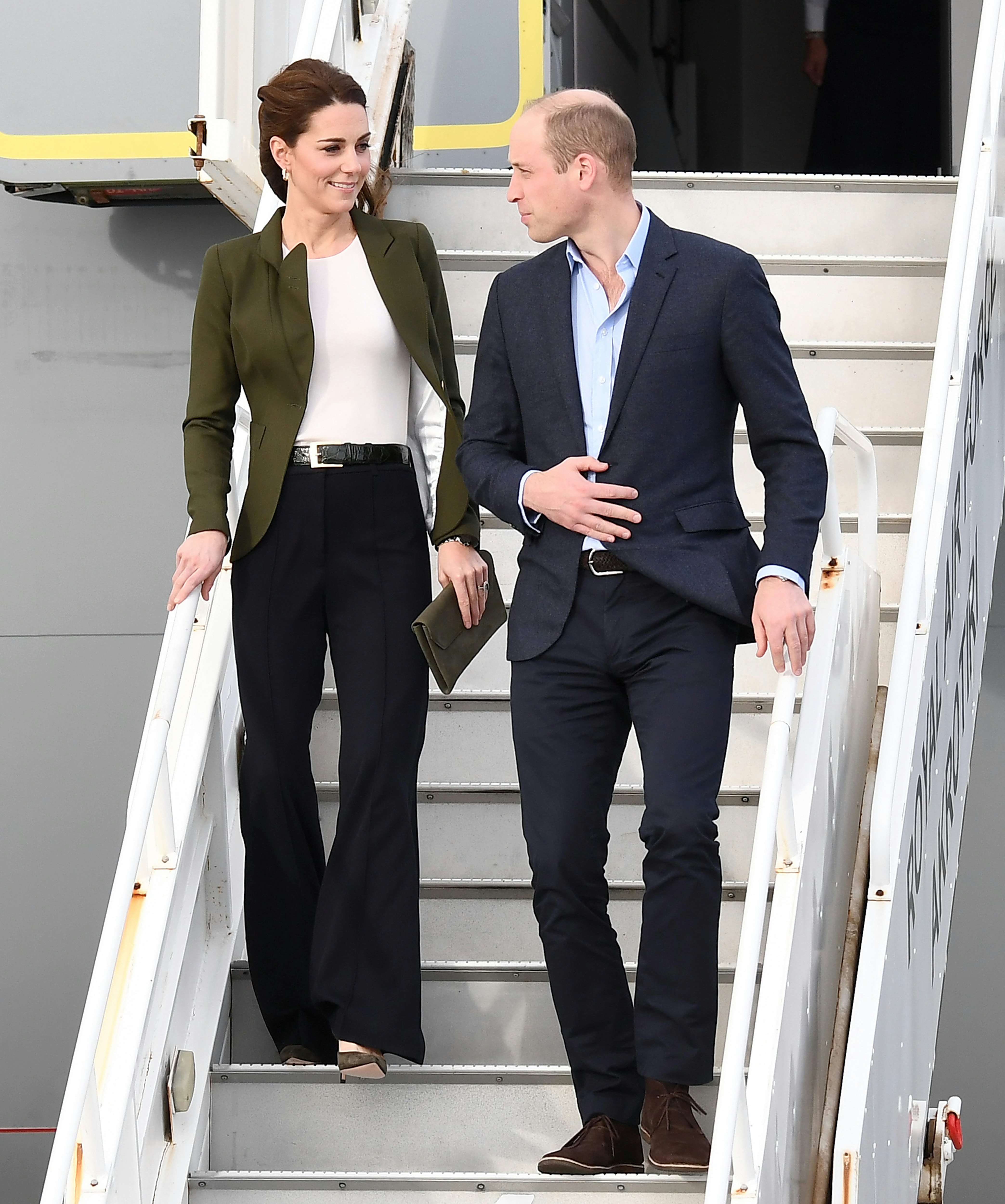 Kate Middleton's 'Puddle Pants' - Jigsaw Navy Wide Leg Trousers