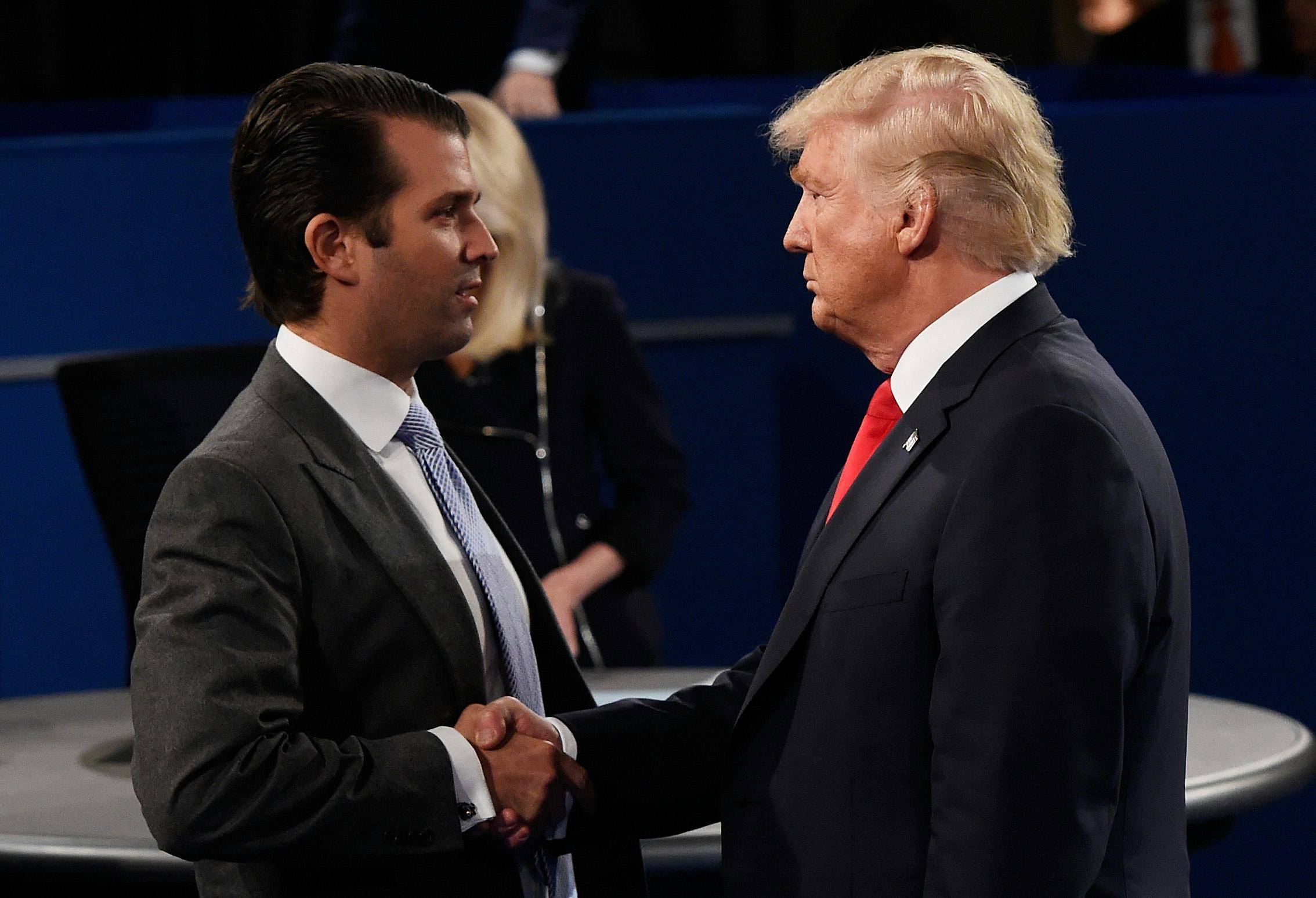 Trump & Donald Jr.'s Body Language Reveals Affection & A Potential ...