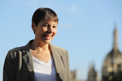 Caroline Lucas, a female MP in Parliament