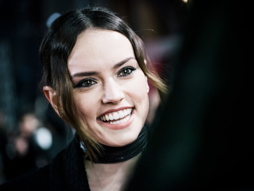 Actress Daisy Ridley smiling