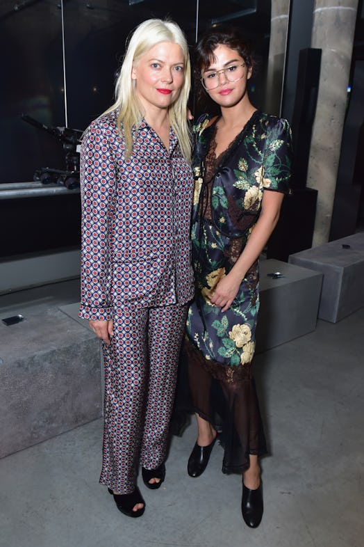 Kate Young and Selena Gomez at the Prada Show