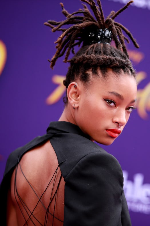 Willow Smith with French twist and ponytail hairstyle