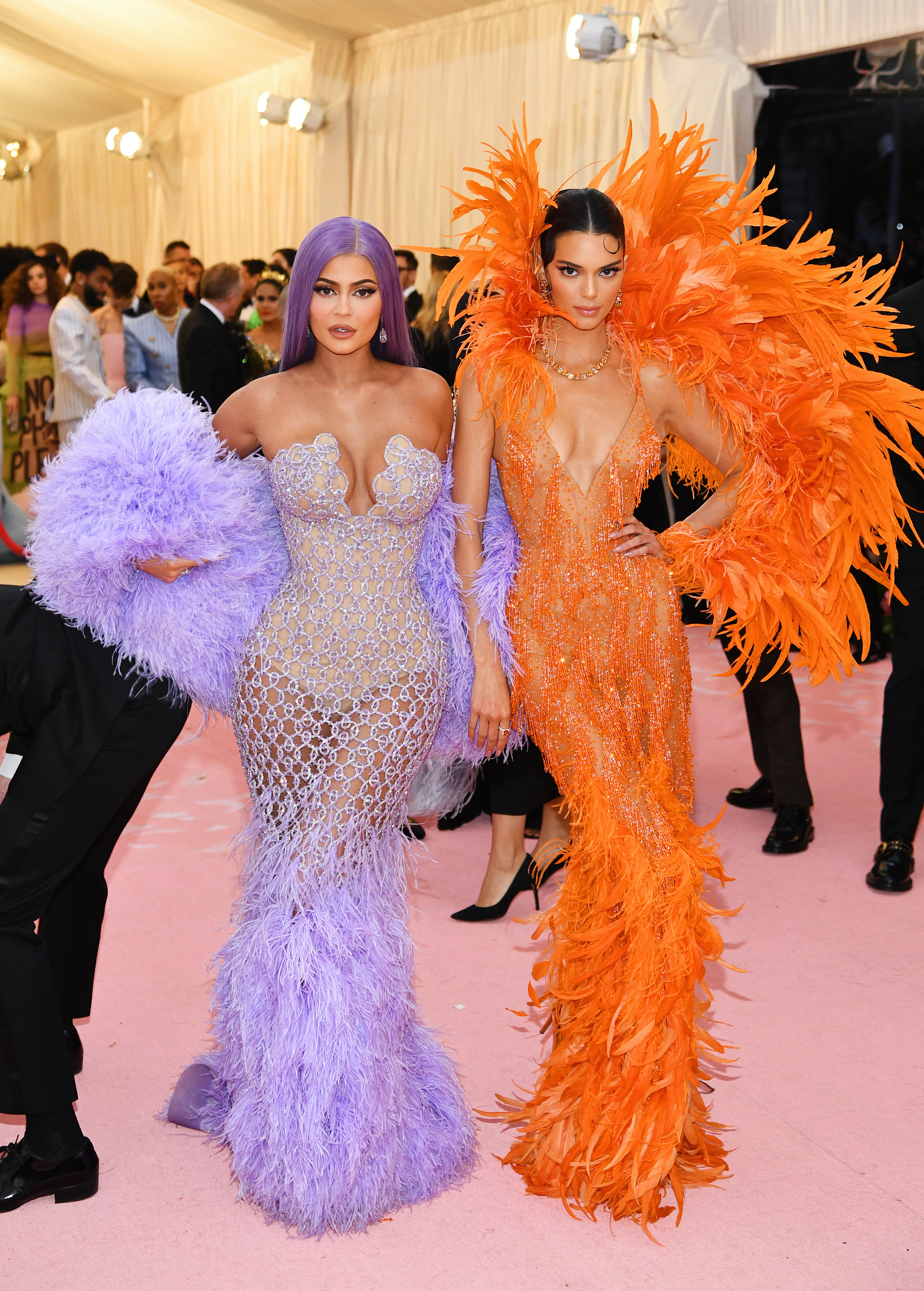 Kylie Jenner's 2019 Met Gala Dress Had SO Many Purple Feathers  & She Had  Purple Hair To Match