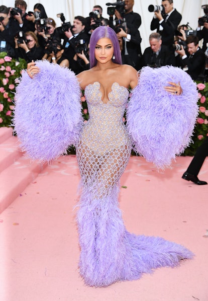 Kylie Jenner Hair-To-Toe Lavender Fashion At Met Gala